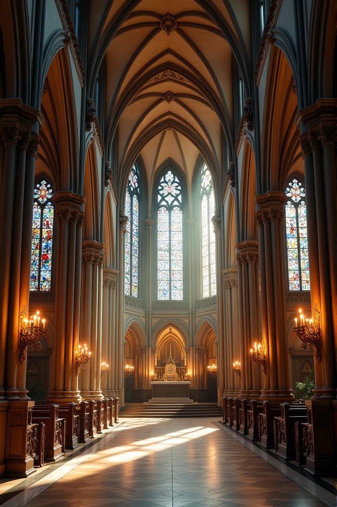 Church inside in Gothic style