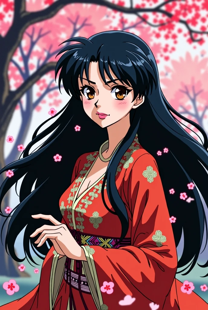 Ranma 1/2 90s comics
Una mujer de Long hair color negro, dark brown eyes, Long hair, that she is wearing Chinese clothes, White skin