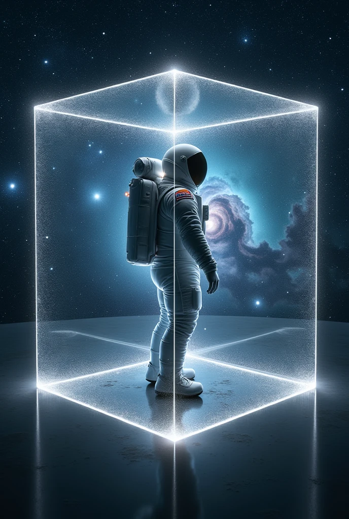 Astronaut in a square 