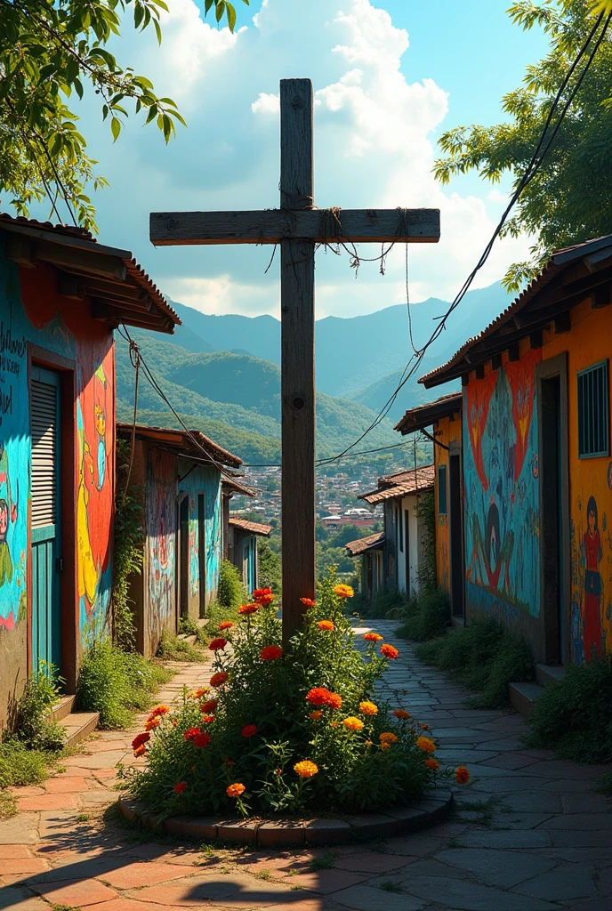 A cross in the favela
