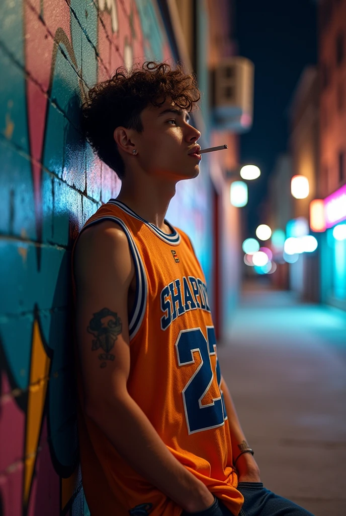 18 years boy smoking Jersey name SHAPON Jersey namber 22 in back side
