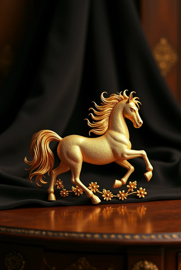 Gold bracelet shaped like a horse

