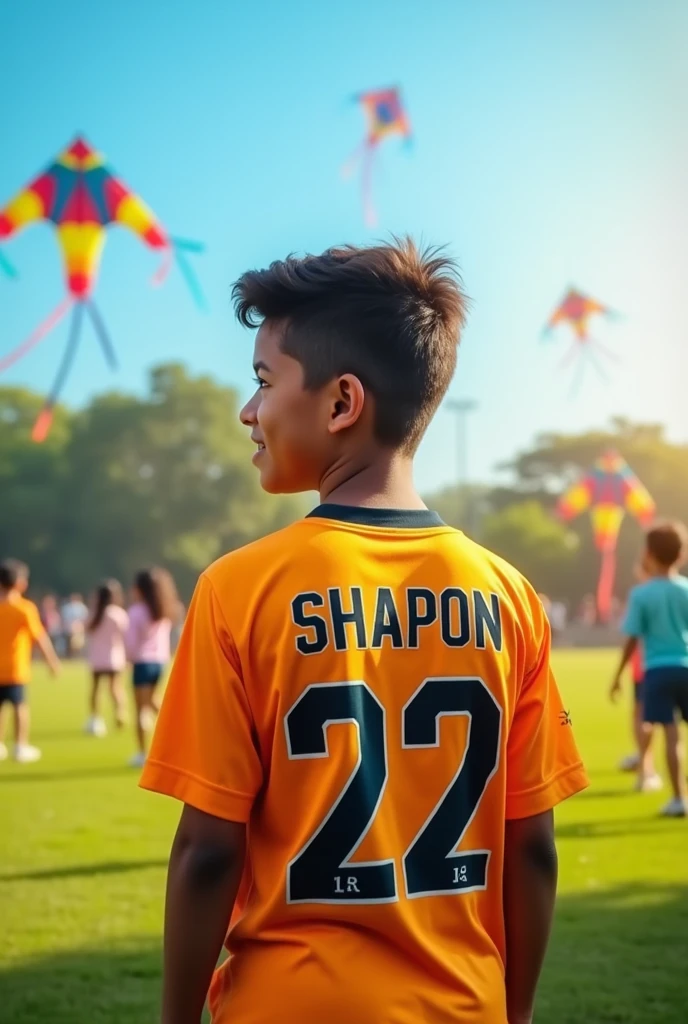 18 years cute boy see girls Jersey name SHAPON Jersey namber 22 in back side in Bangladesh