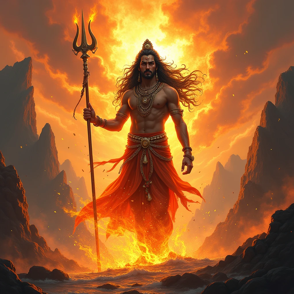 God mahadev on fire