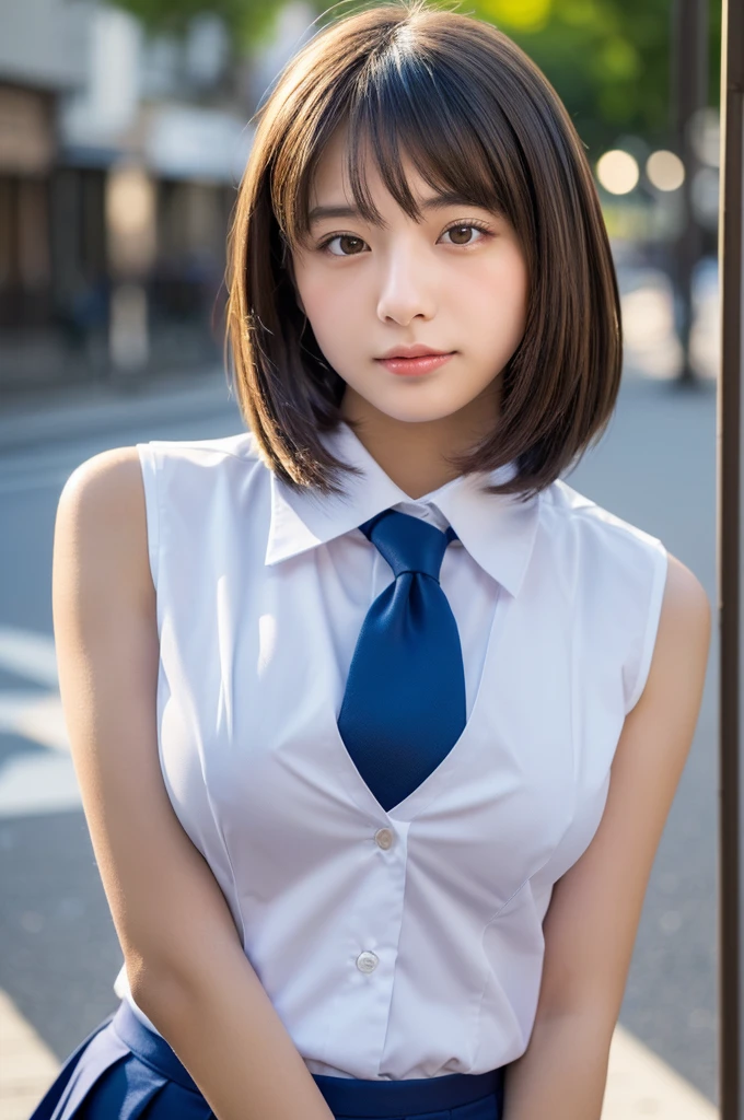 (Detailed and realistic eyes:1.3) (high quality, fine grain:1.3) (Sharp focus:1.3) (Sleeveless uniforms:1.3) high school girl Very short skirt White cotton shirt (Big Breasts:1.3) Very detailed 超high quality 超high quality Surreal photograph 3 Japanese girls (Each girl has a different hairstyle randomly、A different face:1.3) Fair skin ((Half-open lips:1.3)) Beautiful and soft skin ((Beautifully styled straight short hair)) Beautiful and perfect body very cute Beautiful young man with clear skin々New Skins (ノースリーブのシャツを着たhigh school girl) Big Breasts whole body Everyday City Bustling city ((night)) audience'perspective Front view (Big Breasts:1.3) (Cleavage) (Amazingly cute:1.3) (whole bodyポートレート)