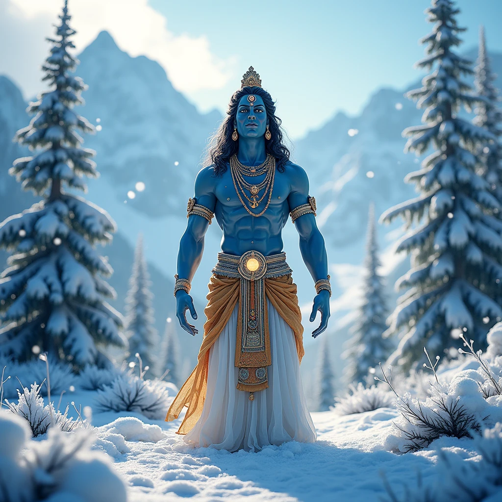 God mahadev in snow