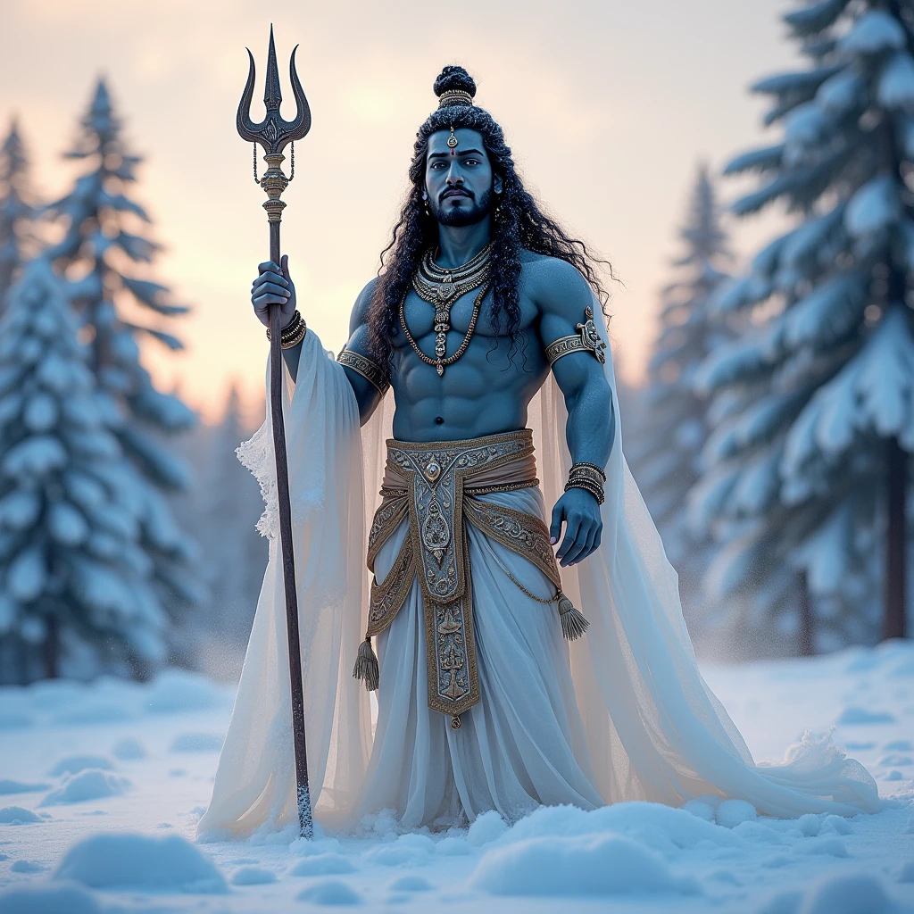 God mahadev in snow