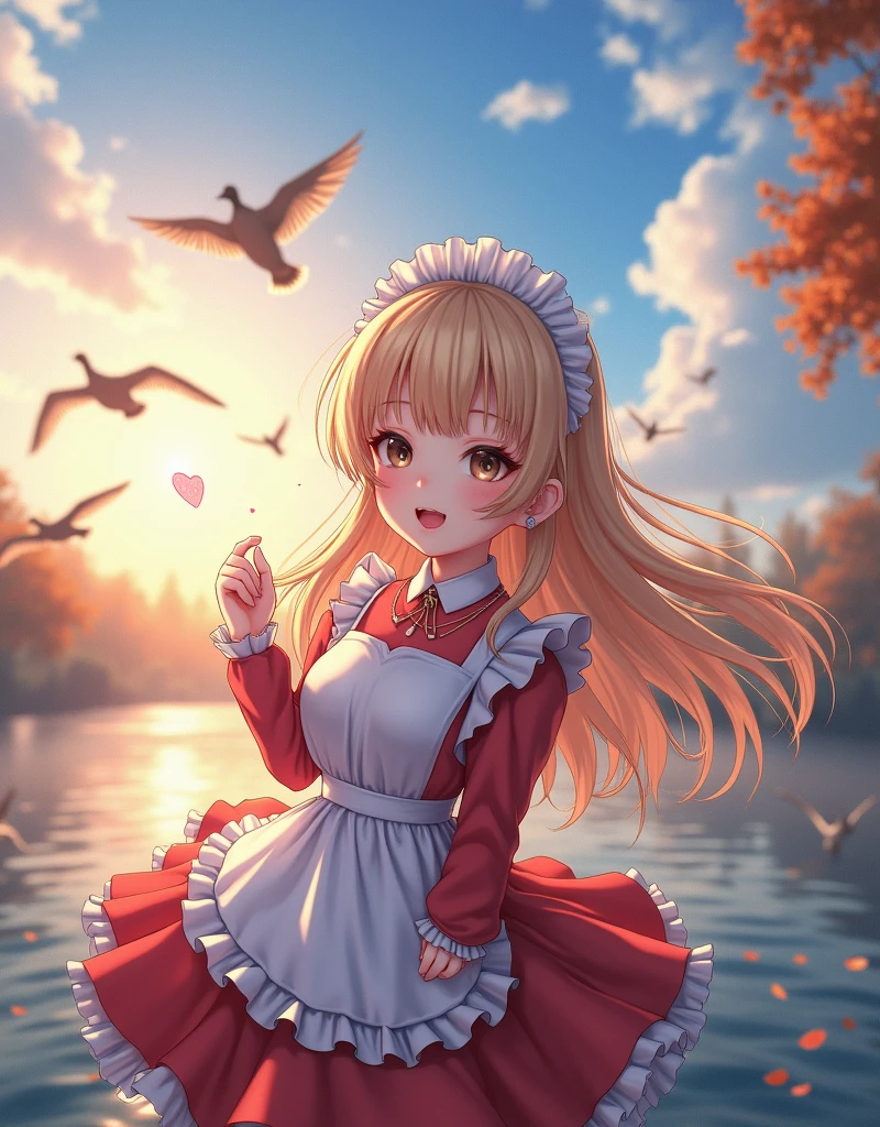 The sunshine flies with the lonely geese in the distance, and the autumn river water and the vast sky are connected, unparalleled (Fisheye Lens Full Body wide Shot), (Extremely Detailed((Kawaii Maid Group in a row:1.37))), Childish perfect face, Reflective Eyes, Detailed(Delicate Clothing textures), Dynamic Joyful Expressions LifeLike Rendering, Specular Reflection, TopQuality, Ultra-detailed, insane masterpiece (ProfessionalPhoto:1.37), (Acutance:0.8), (Luminism:1.28), (Renaissance art style), Colorful Light particles, ((Full body from side)), {MicroMini(SkirtLift)|Kissing|Hugging|Undressing}, Radiant Fine Skin with Transparency, (Exposed:0.5), (Different types of Anime hair colors:1.6), Perfect Lighting, girl in nsfw, age19, Solo, Long hair, Colossal , Looking at Viewer, blondehair, Bare shoulders, Brown eyes, jewely, Full body nude, a necklace, off shoulders, Sweaters, Realistic, A sexy detailed portrait, vibrant colors, soft lighting, oil skin, Ultra Professional PhotoRealistic,insane Gorgeous Diva,((insane UnrealEngine5 unparalleled tmasterpiece, ultra high-quality, ultra high-details, ultra sharp-focus, ultra high-resolution, XT3, ultra high-definition, vibrant DSLR vivid moonset)), colorful lighting, cinematic_sunlight, reflection, high saturate, Raw, nsfw, varies multi etc. --v 6 --s 1000 --c 20 --q 500 --chaos 100
