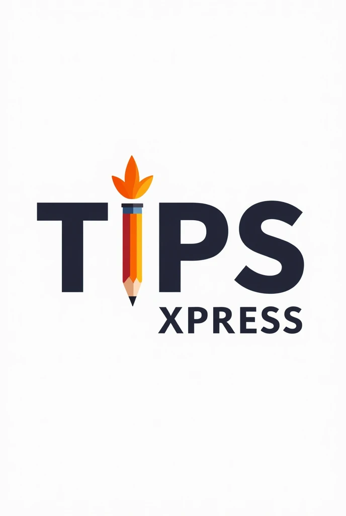 MAKE ME A LOGO THAT SAYS "TIPS XPRESS" WITH A NICE LETTER AND REPLACE THE LETTER I WITH A PENCIL, LET IT BE A PNG LOGO