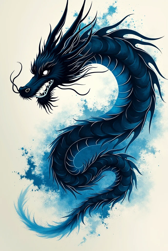 Create a logo text of "jd" with contemporary art of japan painting. Main color of sea blue and black. Caligraphic font. Background of yin yang dragon. High quality textures. HD 32K