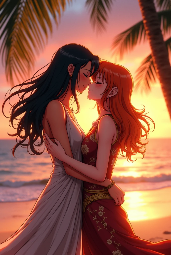 nico robin kissing nami