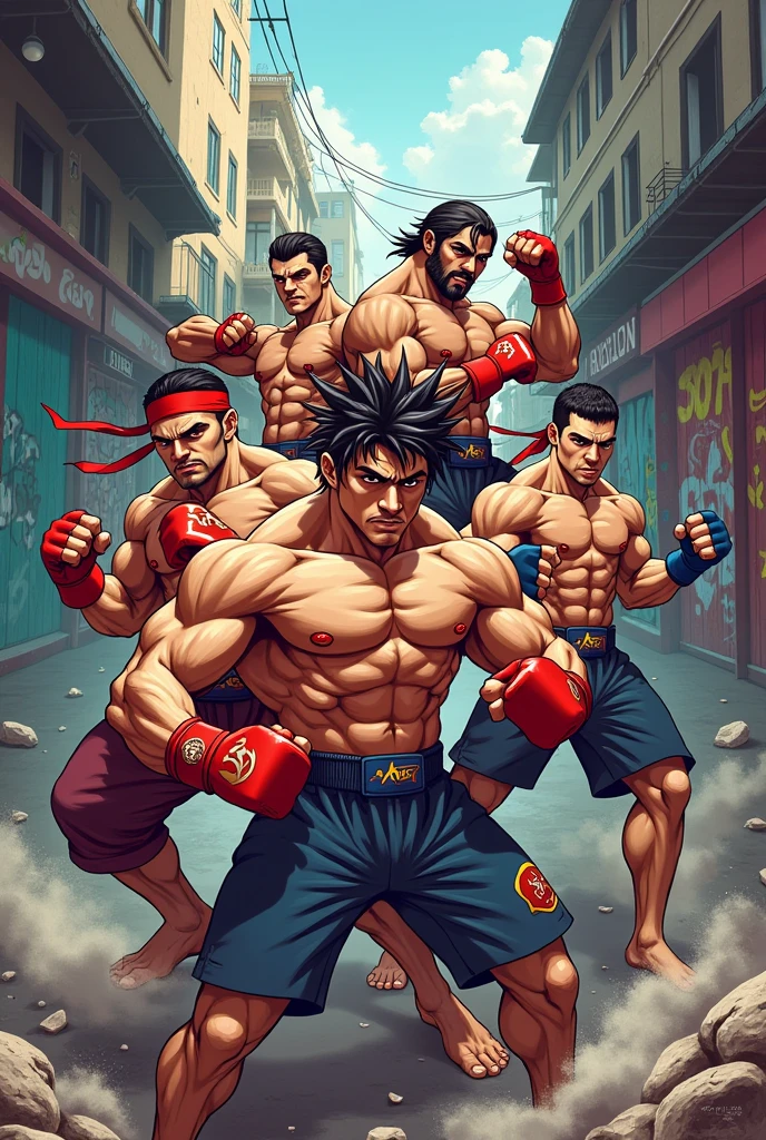 Some fighter peeple vector image