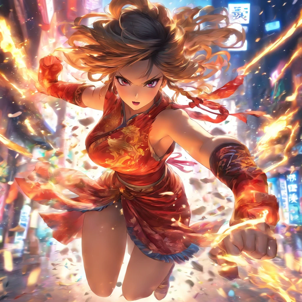 China dress、effort、Fight、
、Big Breasts、Flying kick、Obscene、Drunken Fist、Beauty