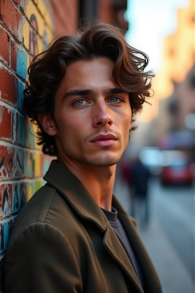 Handsome young brown-haired man