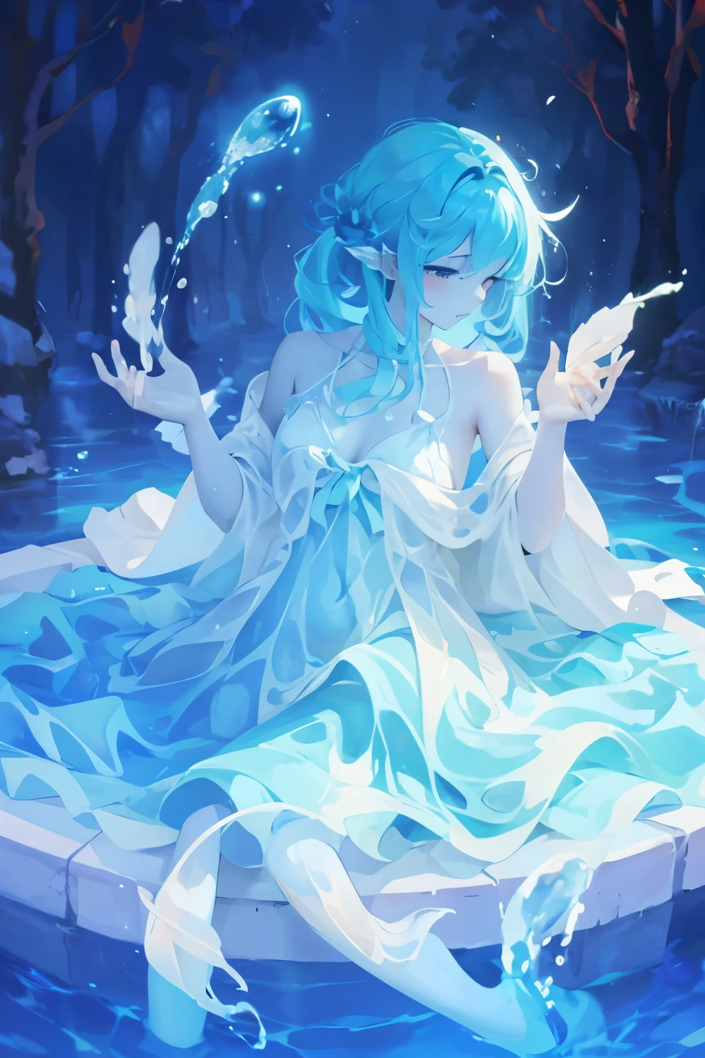 1 girl, Female Water Spirit,