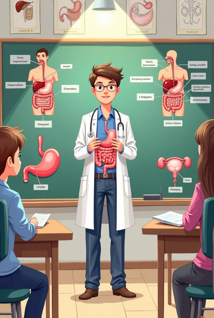 Structures of the digestive and urinary system or Objective: Understanding the structures and functions of the digestive and urinary systems.
or Drawings Required: 10 drawings that include:
 Organs of the digestive system (boca, esophagus, stomach, intestines, liver, pancreas).
 Organs of the urinary system (kidneys, ureters, bladder, urethra).
