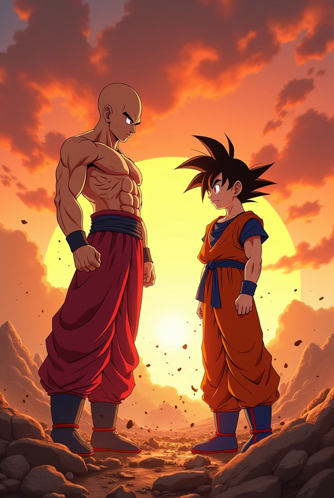 
Tenshinhan super strong with red eyes
Gohan super strong 
