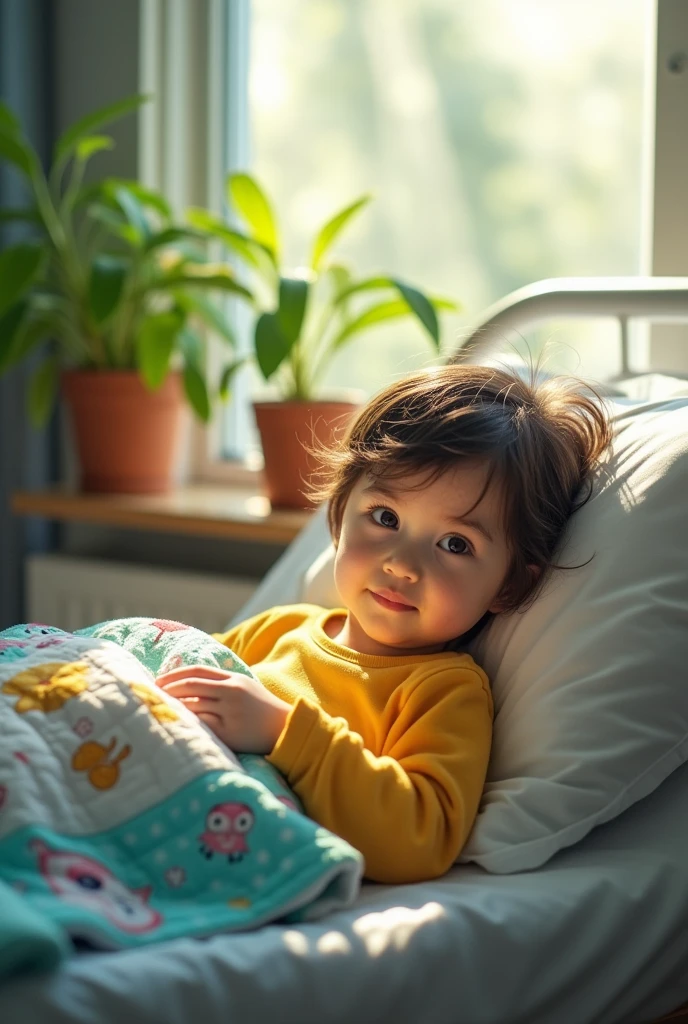 Girl in the hospital with cancer