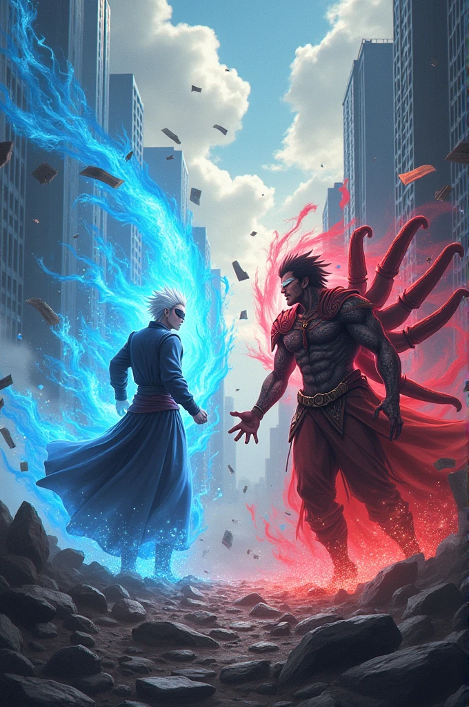 "Analyze and compare the abilities, strengths, and weaknesses of Saitama from 'One Punch Man' and Ryomen Sukuna from 'Jujutsu Kaisen.' Discuss the implications of their respective power levels and fighting styles in a hypothetical battle scenario, considering their character motivations and the thematic elements of their respective narratives. Provide a formal assessment of who would prevail in a confrontation and the reasons behind this outcome."