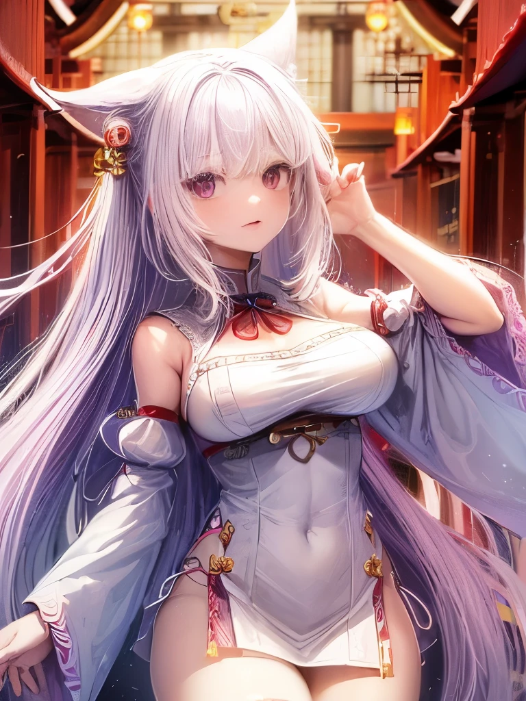 (masterpiece ,best quality,insanely detailed),insanely detailed,caustics,vibrant colors ,sharp focus,1 absolutely beautiful pale woman,smile with open mouth,pink long hair,lavender eyes,(playmate bunny:1.2),pink leotard, pink rabbit ears,Fishnet tights,white collar,white cuffs, red high heels,dynamic pose,dynamic angle,casino,slot, roulette,detailed and beautiful eyes,sparkle eyes,glossy lips, beautiful and detailed skin,hyper realistic, perfect anatomy ,perfect 5 fingers,attractive,amazing, super fine illustration