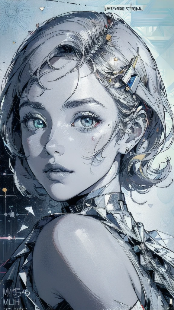 (((masterpiece, highest quality))),(((solo:1.2))),(((1girl:1.2))),32k wallpaper, very detailed, poster, vintage science fiction,(((((geometric cinematic movie poster))))), ((((bauhaus)))),(((abstract))),((((mid century modern)))),(((((portfolio))))),(((((Close-up))))),(((((bust up))))),((((more various angle)))),(((highlight))),((((heterochromia)))),(((complete. detailed face))),(((Extremely talented))),(((most complecated machine))),(((Overall colorfully))),((((((Absolutely pattern background)))))),(((Thunderbolt)))