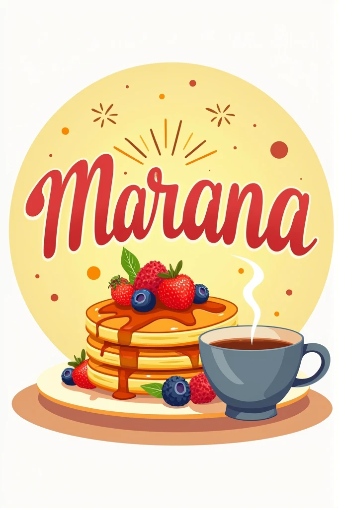 Create a breakfast logo that says mariana