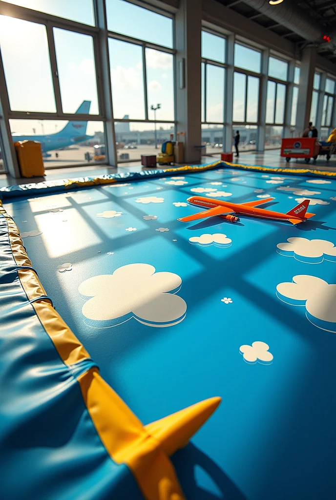 Make a trampoline in airlines theme