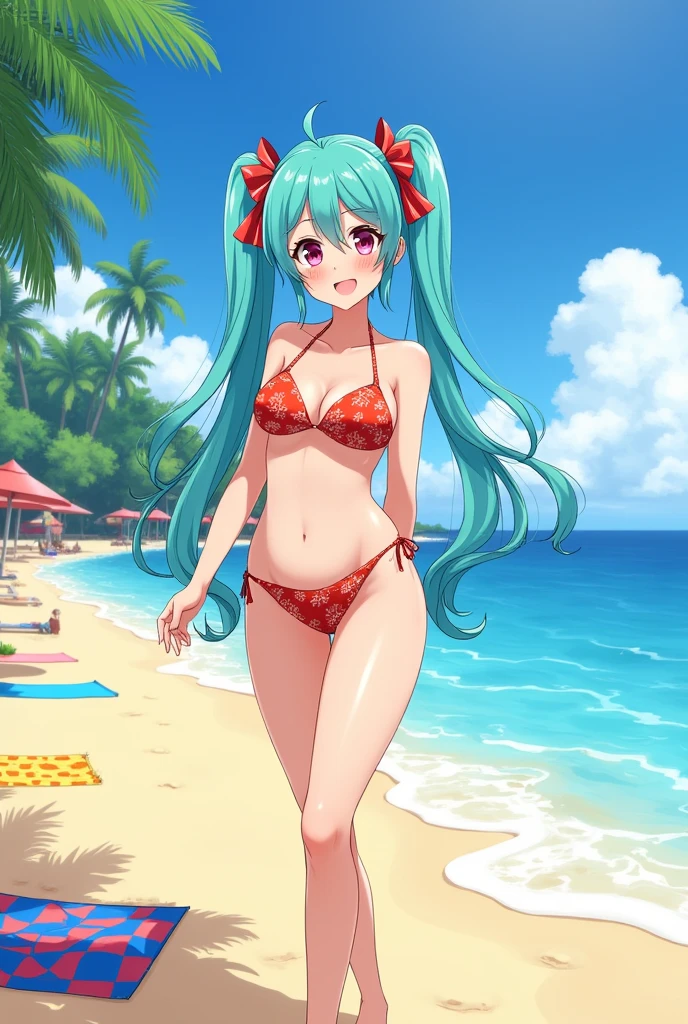 Anime girl in a bikini