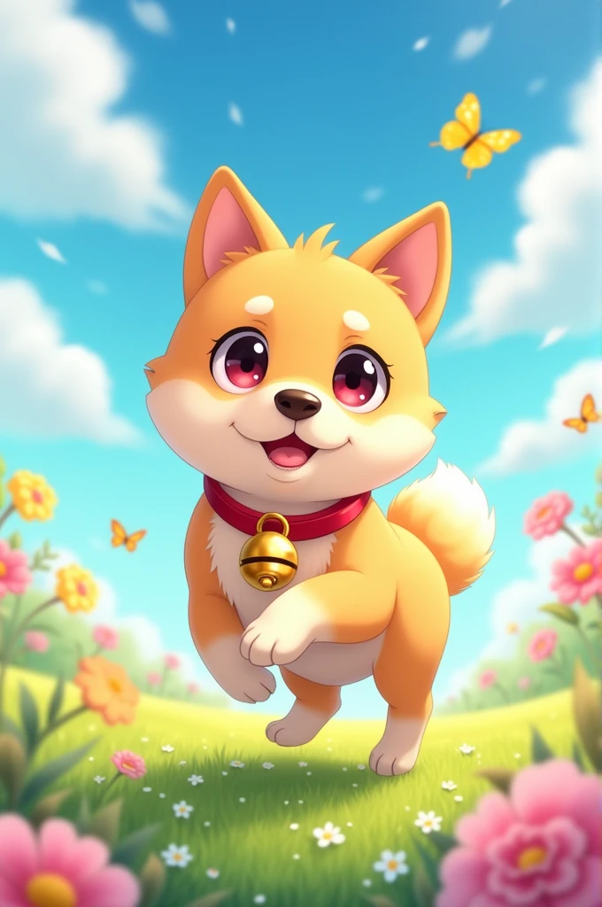 Generate an image of a cute anime Doge