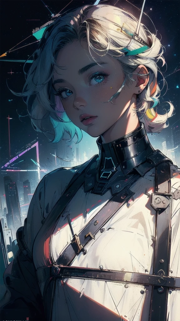 (((masterpiece, highest quality))),(((solo:1.2))),(((1girl:1.2))),32k wallpaper, very detailed, poster, vintage science fiction,(((((geometric cinematic movie poster))))), ((((bauhaus)))),(((abstract))),((((mid century modern)))),(((((portfolio))))),(((((Close-up))))),(((((bust up))))),((((more various angle)))),(((highlight))),((((heterochromia)))),(((complete. detailed face))),(((Extremely talented))),(((most complecated machine))),(((Overall colorfully))),((((((Absolutely gradation background)))))),(((Thunderbolt)))