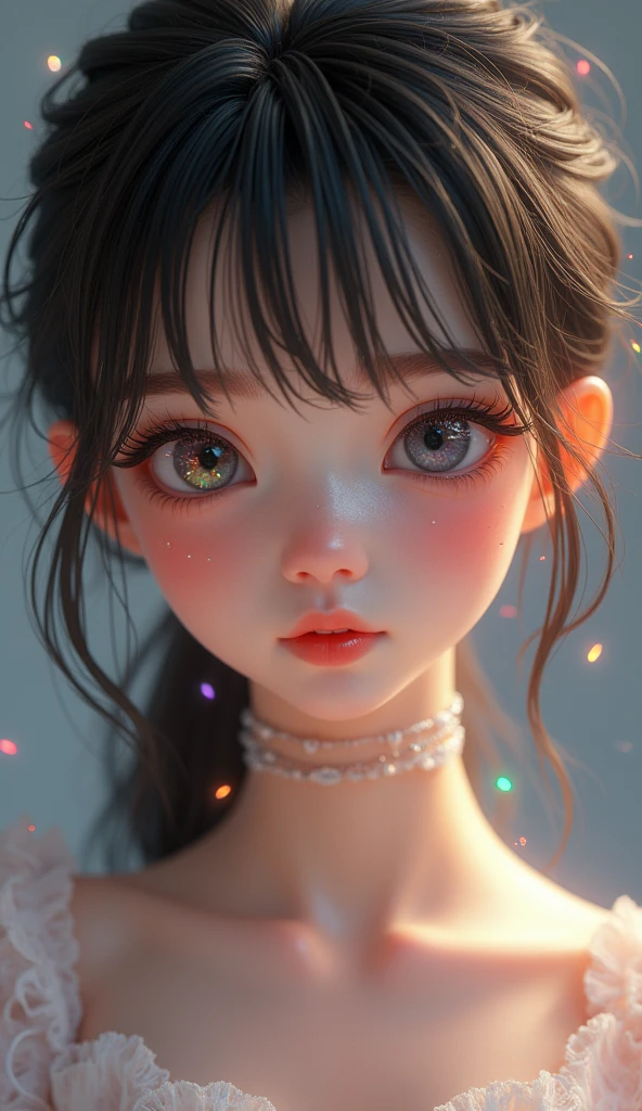 NSFW, 8k, High-level, absurd, masterpiece, best quality, primitive, very detailed CG, very detailed wallpaper, perfect lighting, Extremely detailed (((The personifying " Gravure idol photo session " as a ))), MysticSight, Tyndall effect, Tyndall scattering, Studio gray background with (many Dazzling RainbowColor particles BokeH:1.28), (RoundlyButts, ThighGap), (Exposed:0.4), (Assfocus with looking ahead), BREAK (NOGIZAKA face variations) Extremely Detailed very KAWAII face variations, perfect anatomy, Childish, captivating gaze, elaborate detailed Eyes with (sparkling highlights:1.28), long eyelashes、Glossy RED Lips with beautiful details, Coquettish tongue, Rosy cheeks, Radiant PearlSkin with clear transparency . { (Dynamic LifeLike expressions:1.4) | :d) }, (large eyes:-1) .