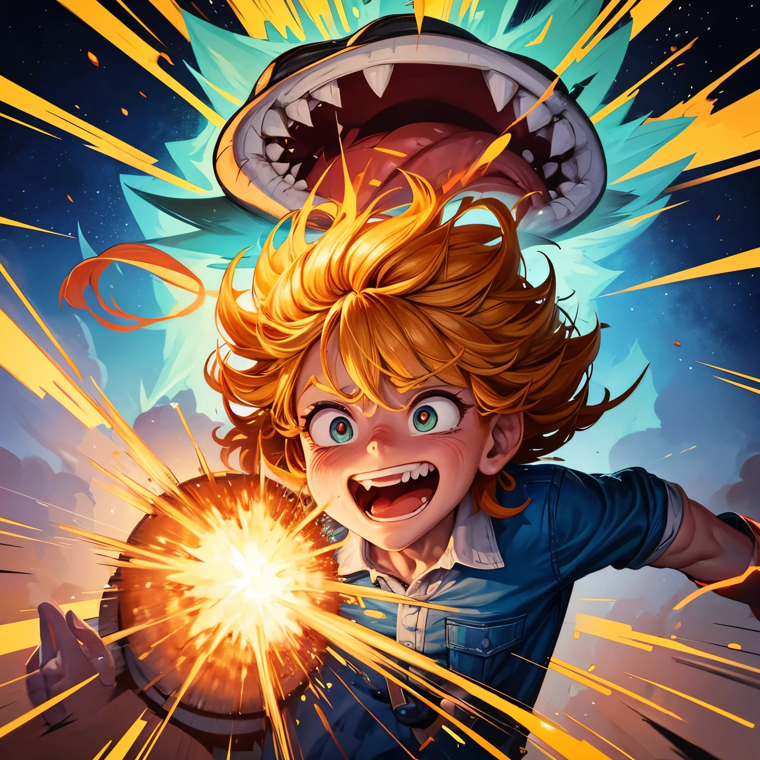 A FUNNY CARICATURE THAT LITERALLY SHOWS A HEAD EXPLODING IN ALLUDATION TO GAINING KNOWLEDGE