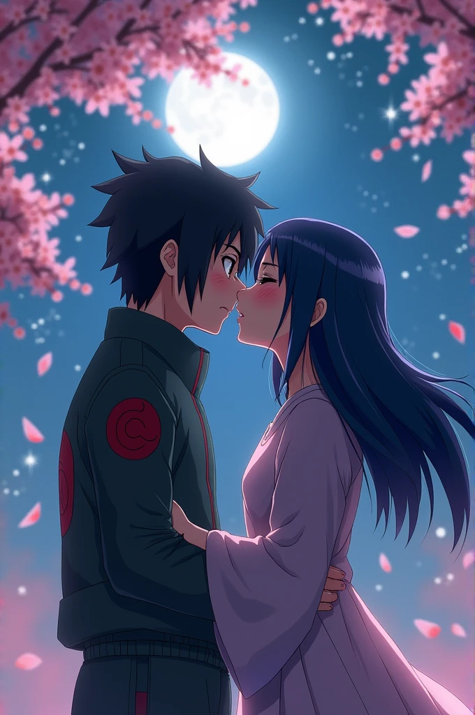 Naruto kissed Hinata like a human. 