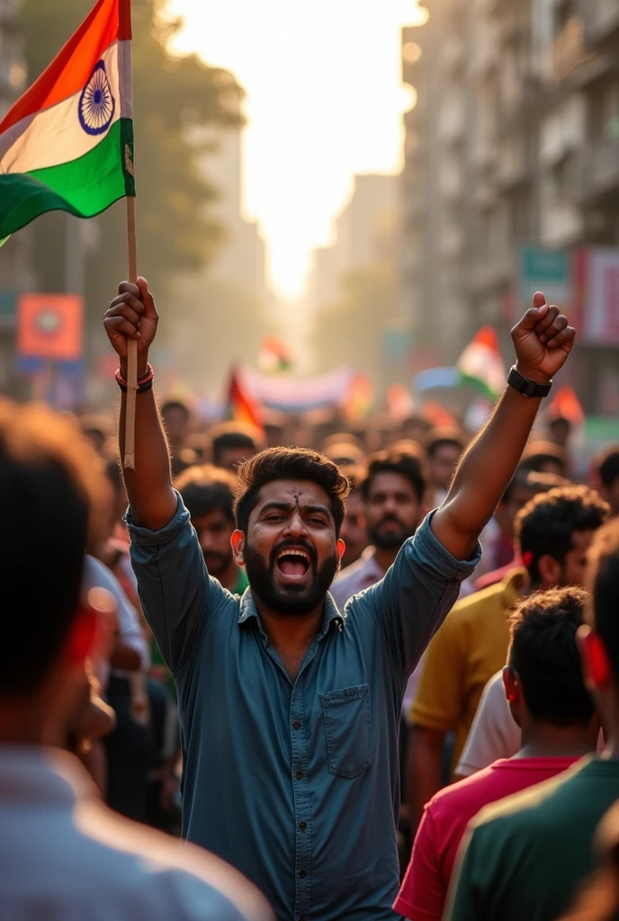 Men protesting with Indian Flag & giving slogan #GovandiGenocides #AllEyesOnGovandi
#Every House a Flag* , #Every House a Destruction* #Every House a Destruction
#DrugFreeGovandi #CrimeFreeGovandi
#JusticeForGovandikar