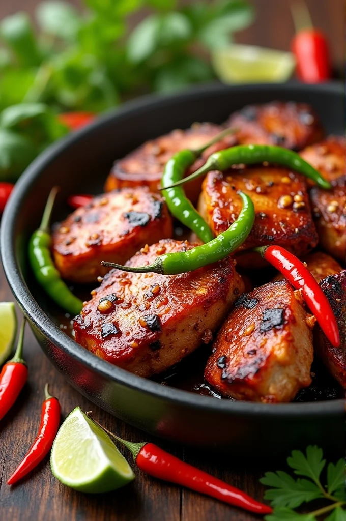 Spicy Grilled Pork with Chili