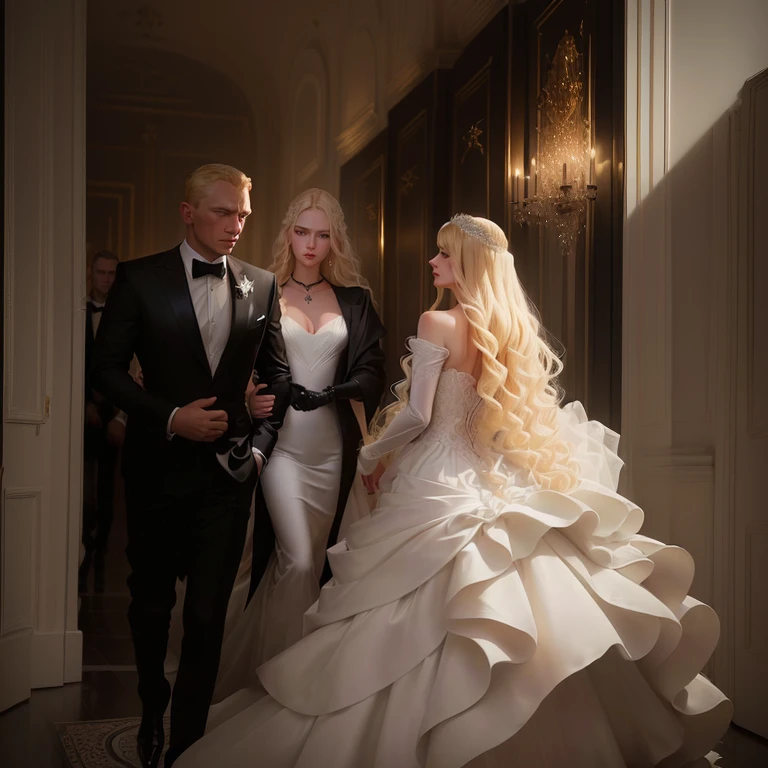 blonde in a black dress and a man in a white suit, photo by Alexey Gurilev, Alexander Abdulov, photo by Alexey Kurylev, by Hristofor Zhefarovich, Serial, Daniel Craig, dmitry mazurkevich, discovered photo, Grzegorz Rutkowski, Valery Beck