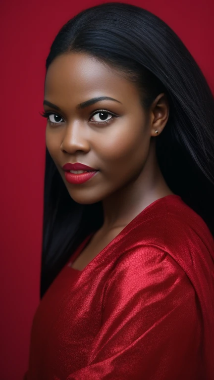 scarlet witch posing, (cherry red splash), dark background . 35mm photograph, film, bokeh, professional, shot by zanele muholi, 4k, highly detailed