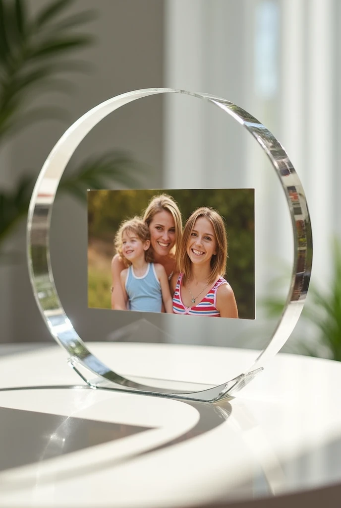 four-sided circle,Completed transparent acrylic plastic photo frame,size:10.2 x 15.2 x 1cm thickness+1cm