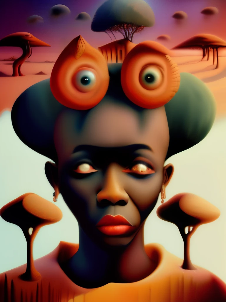 African Surrealist Art, In the style of the Sandisco Grand