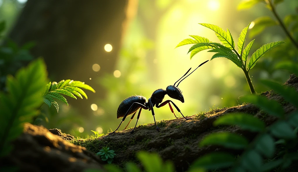 The ant going jungle