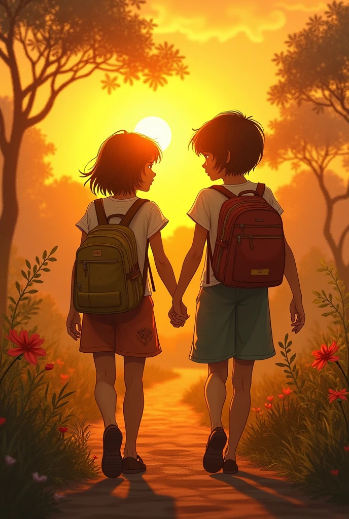 On a golden sunset, officer, a young girl with short hair, decided to leave her home in search of freedom. on their way, He met Maya, a brave girl who escaped the gloomy orphanage. together, they embarked on an exciting adventure filled with challenges and discoveries. Amidst laughter and tears, they forged an unbreakable bond that gave them strength to overcome any obstacle. With courage as his guide, officer y Maya se embarcaron en un viaje en el que aprendieron el verdadero significado de la amistad y la importancia de seguir adelante sin mirar atrás,