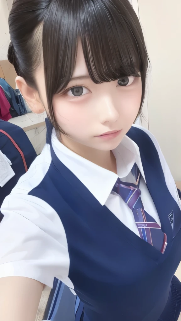 school uniform、face、front、Gal