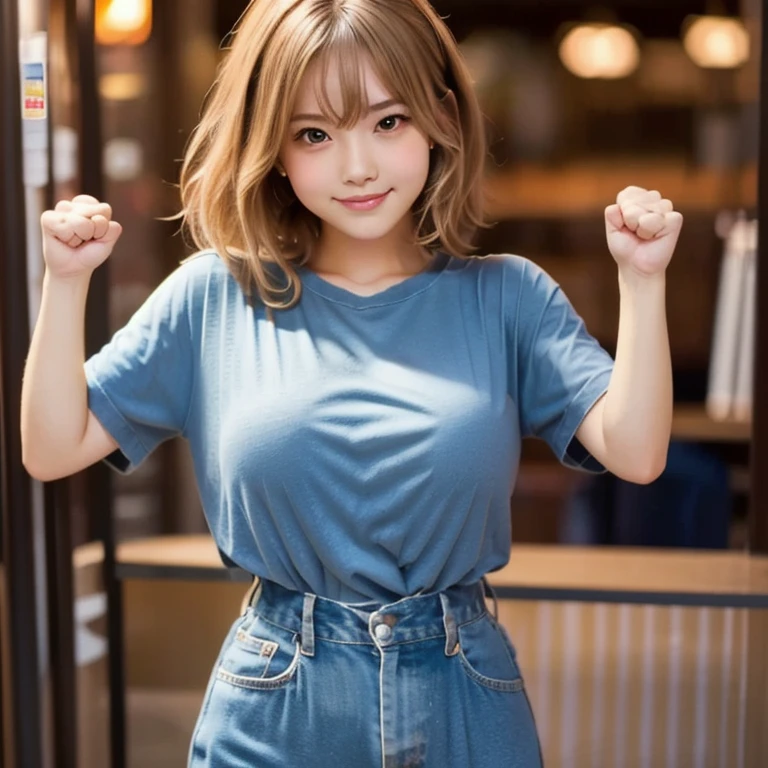 (masterpiece:1.2), (best quality:1.2), (extremely detailed:1.2), (extremely detailed face), (photorealistic:1.2), (ultra detailed), 1girl, 1boy, closeup shot
upshirt, underboob, loose white shirt, short blue jeans, (sexy panty straps:0.5), (crouch tattoo)
slim and petite body, medium boobs, long hair, ([light orange | brown] hair), (full body:1.2), seductive pose, looking at viewer, (view from below:1.2), smiling, standing in the small alley,