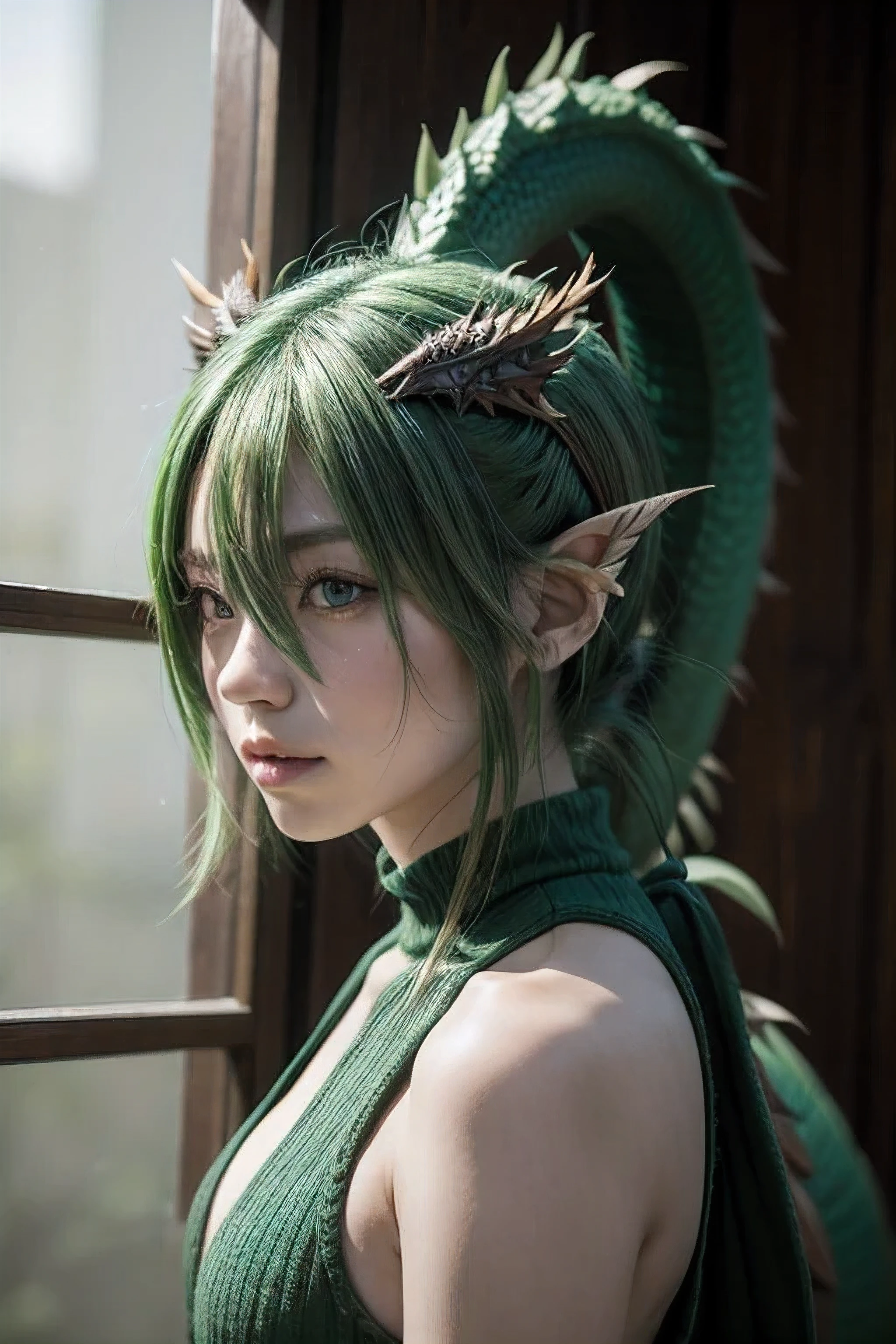 Cool green Japanese dragon 