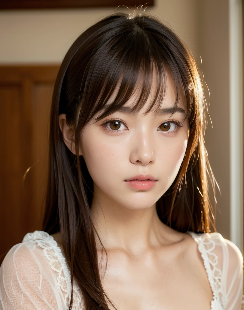 best quality, face focus, soft light, ultra high res, (photorealistic:1.4), RAW photo,
1japanese girl, solo, cute, (pupil, lights in the eyes), detailed beautiful face, (small chest),(high resolution detail of human skin texture),
(long hair),
indoor,
Damask Shirt Dress,
(portrait)