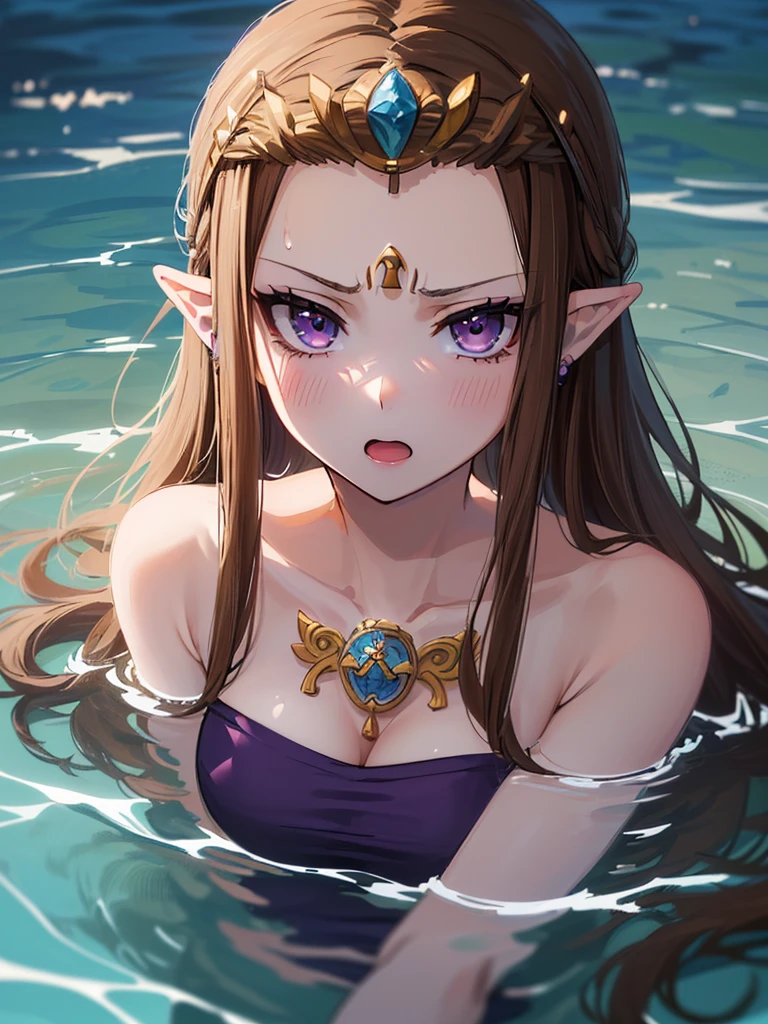 ((Very detailed and beautiful face)),(Underarm)),((Bevel)),((((Exposed breasts)))),()),((Exposed shoulders)),((((Playing in the water)))),((Eyes with a lot of white)),,((alone))Anime art style,masterpiece,(Highest quality), (Very detailedな),(とても繊細でbeautiful),(alone),(Detailed face ),(((Face close-up))),(((((Mature Woman,Queen:1.2))))),((とてもbeautiful肖像画)),((crinoline)),,((Straight Long Hair),((((No hair accessories)))),((Open your mouth)),(((Purple Blouse))),((((dissatisfaction)))),((Dark brown hair)),,Princess Zelda, ((Highest quality)), (Very detailed), ,(((constrained))),beauty,beautiful,Princess Zelda, Ticker,)),
(())Nintendo, The Legend of Zelda