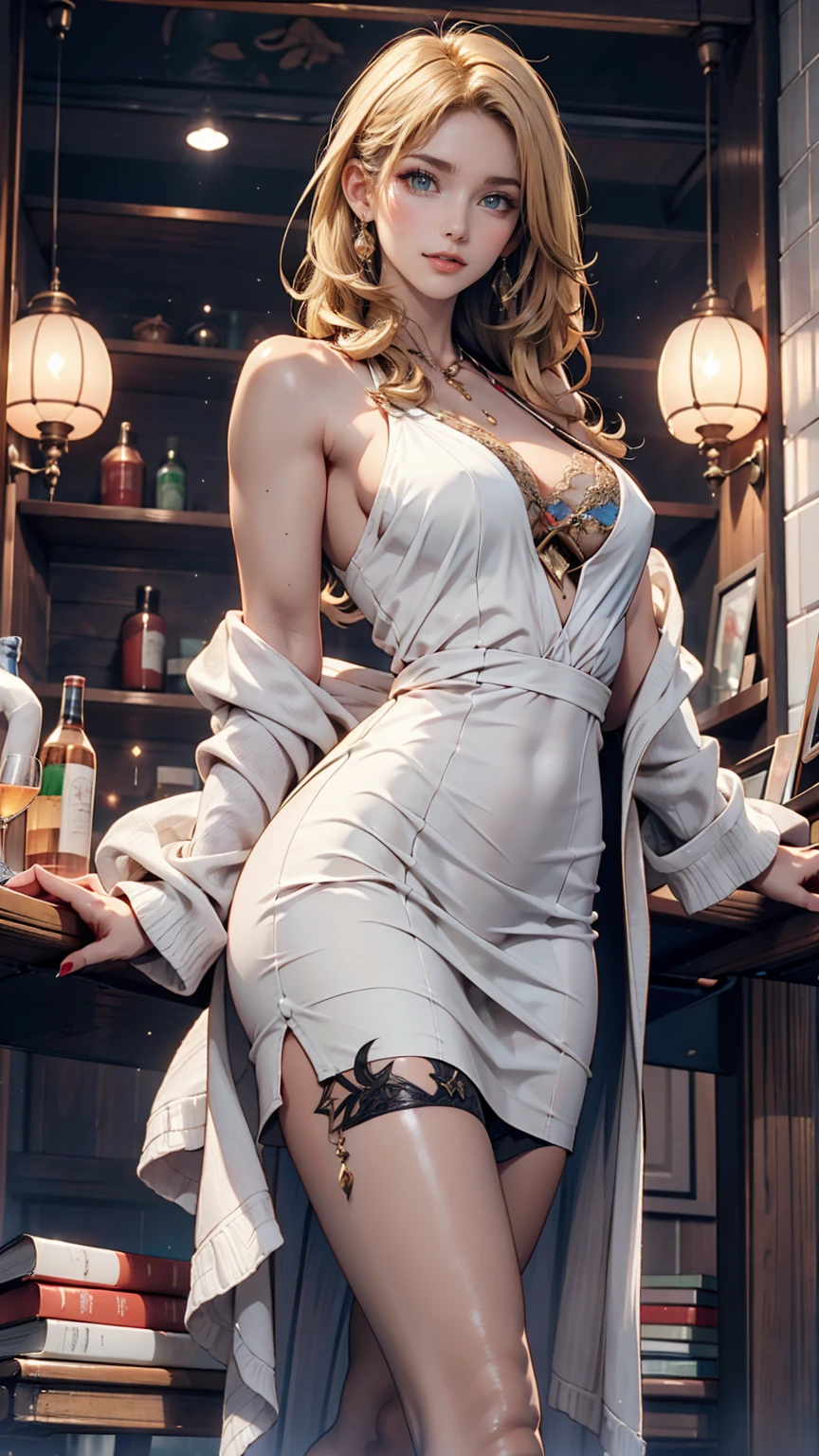 Mobile Suit Gundam、Flash of Hathaway、Gigi Andalusia、White Summer Dress、Stiletto heels、Cardigan shoulder wrap、Manicure、Blonde、blue eyes