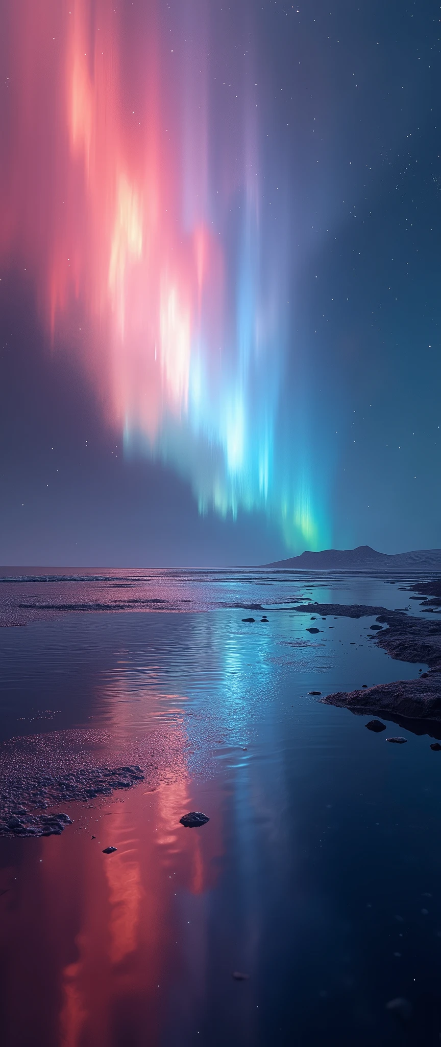 (masterpiece:1.2,Distinguished Quality,Mirror-like,Cinematic Experience),8k,wallpaper,Aurora,dynamic,(Diffuse reflection of light:2.0)