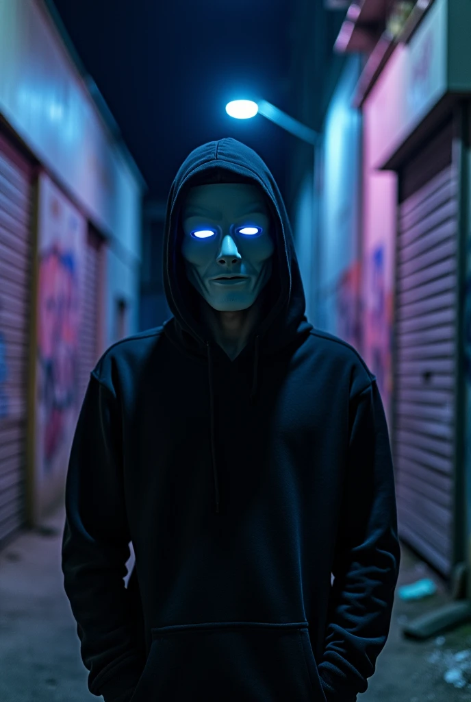 black hoodie wearing mask white young man
