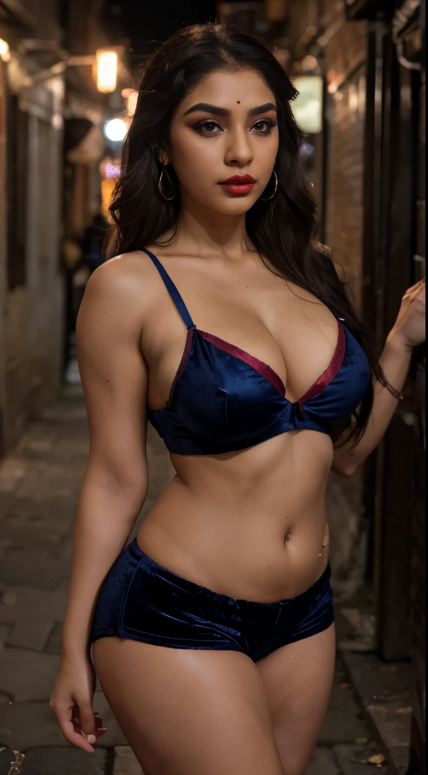(realistic:1.3), A beauty girl with tattoos on body, beautiful art tattoo detailed, ((text tattoo on her legs: FREE)), detailed beautiful eyes, big breast, insane detailed, quality, (masterpiece:1.2), (photorealistic:1.2), (best quality), (detailed skin:1.3), (intricate details), ray tracing, ((half body)), (((1girl))), (((1 person))), 20 years old, short hair, smile, blue dress, skirt with pattern, color contrast between the dress and the skirt, skirt pattern, earrings, necklace, Javanese ornament, (blurred background)